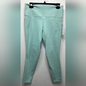 Athleta Salutation Stash Pocket II 7/8 Tight Leggings Large Mint Green Lg